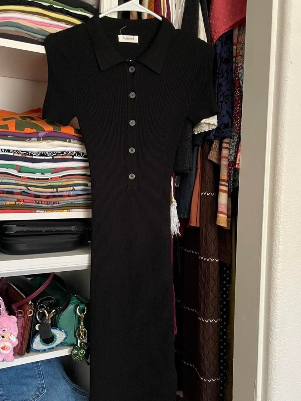 Glassons black polo maxi dress